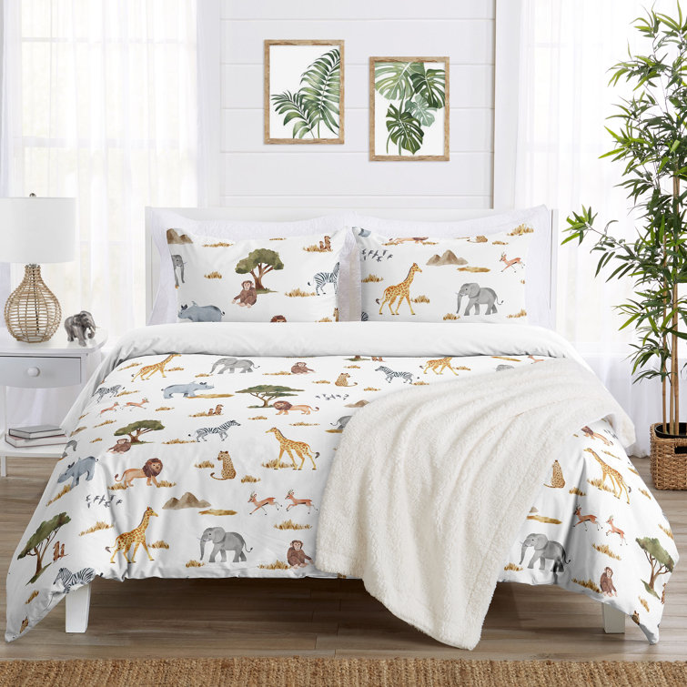 Sweet Jojo Designs Jungle Animals Full Queen Comforter Set By